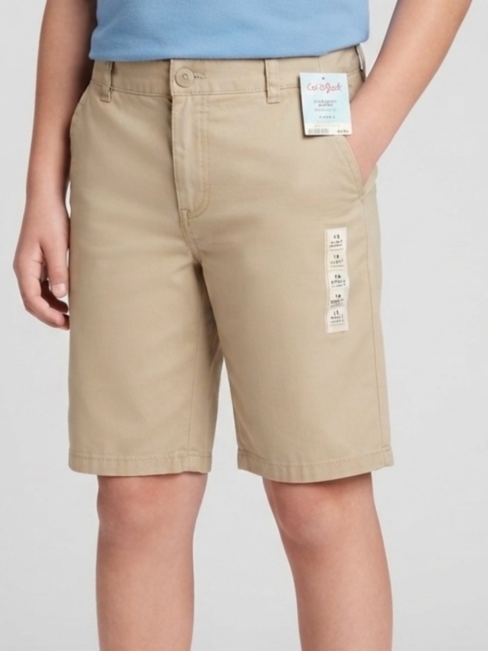 NWT… Cat & Jack Tan Flat Front Boys  Shorts, SZ 14 Husky, uniform shorts